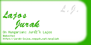 lajos jurak business card